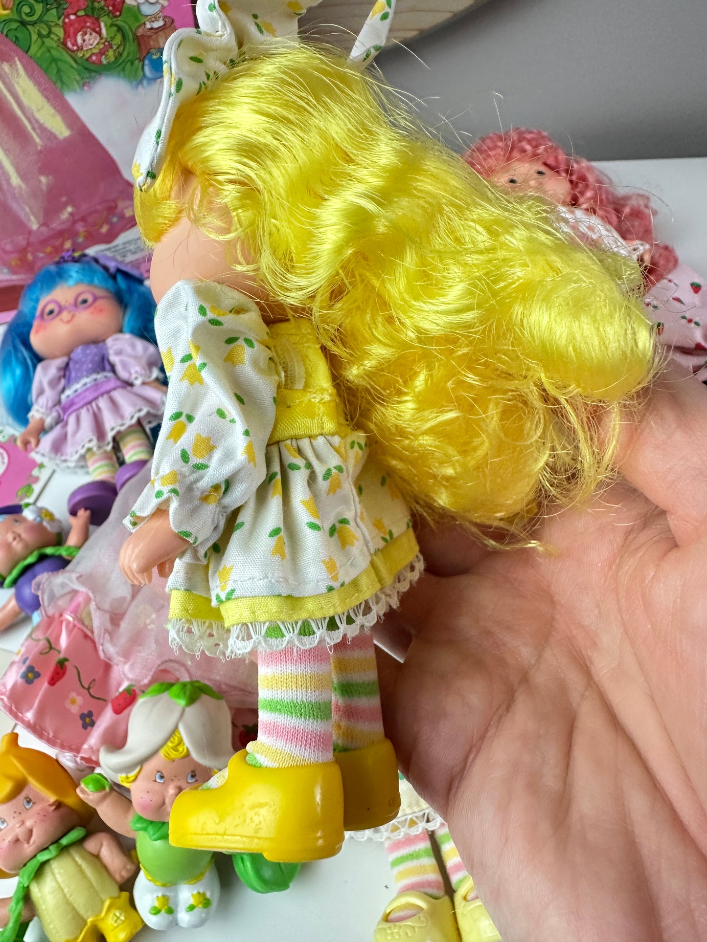 1985 Kenner Strawberry Shortcake COMPLETE Berrykin Doll Collection *Berry Vault*