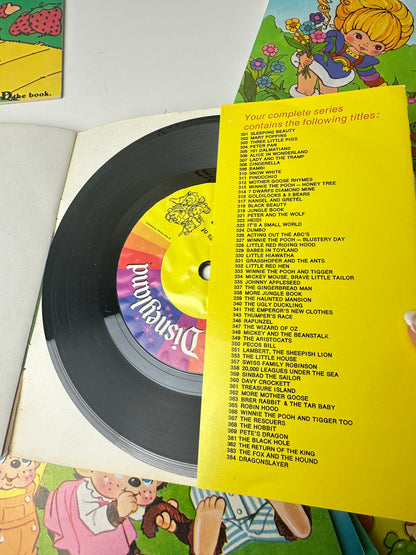 1980s Cartoon Books - Strawberry Shortcake, Rainbow Brite, Shamu, Monchhichi & More (Records Included)
