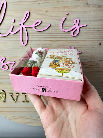 1982 AGC Strawberry Shortcake Pink Mother's Day Gift Set