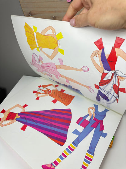 1980s Golden Crystal Barbie Paperdoll Book Unused