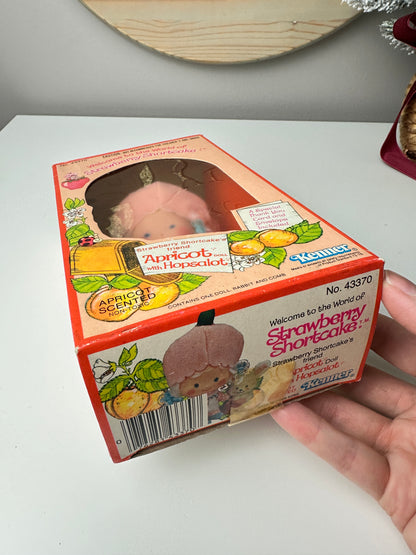 1980 Kenner Strawberry Shortcake Apricot with Hopsalot Doll MIB