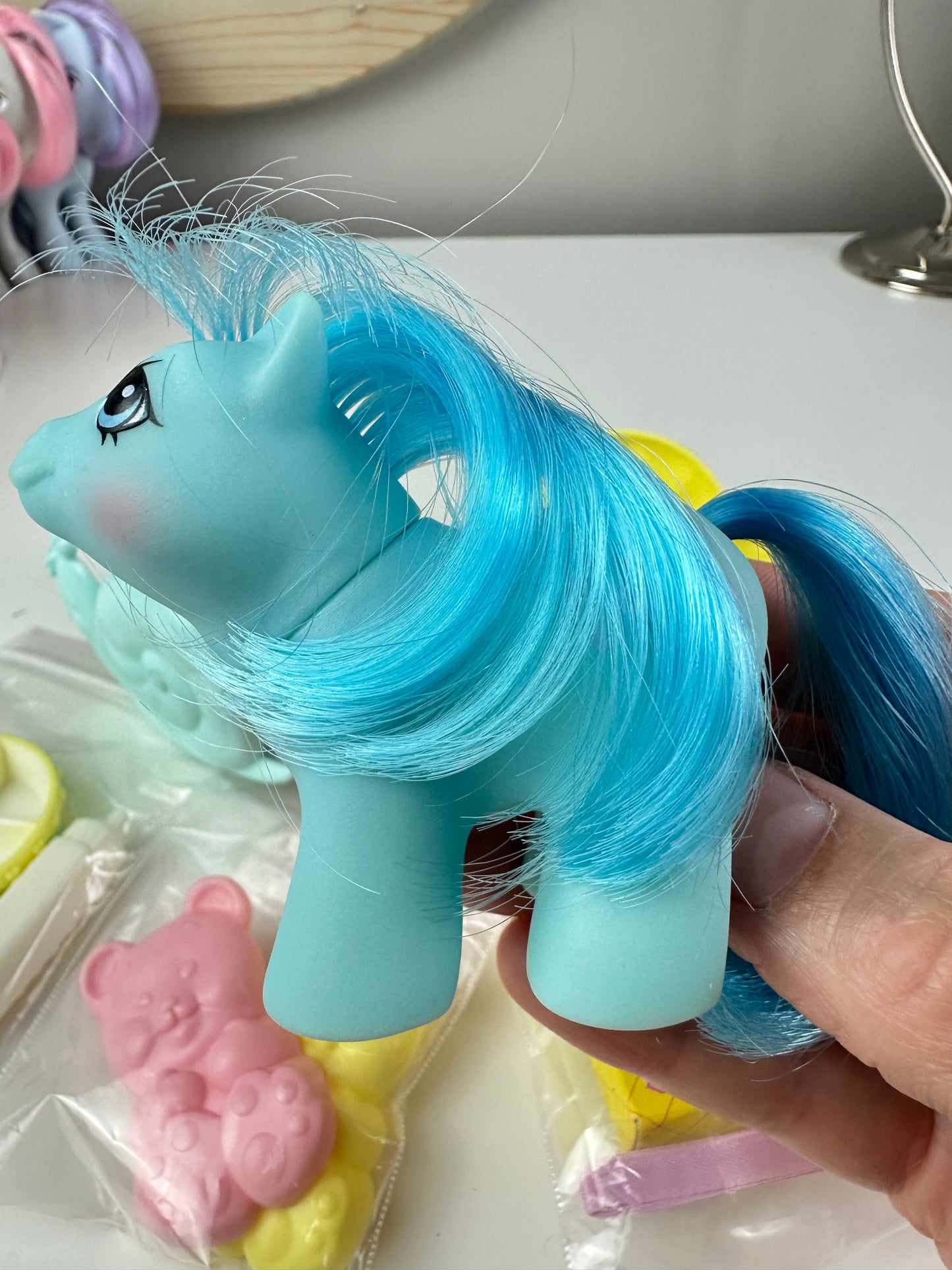 1980s Hasbro My Little Pony Doodles & Noodles Newborn Twins with Accessories