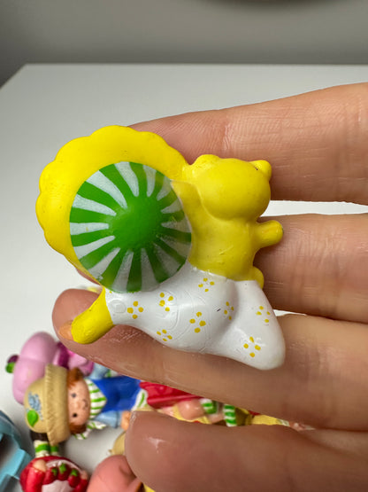 1980s Kenner Strawberry Shortcake Butter Cookie with Jelly Bear Miniature PVC