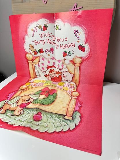 1980s Weekly Reader Strawberry Shortcake Holiday Poster