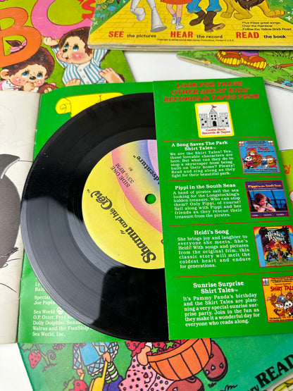 1980s Cartoon Books - Strawberry Shortcake, Rainbow Brite, Shamu, Monchhichi & More (Records Included)