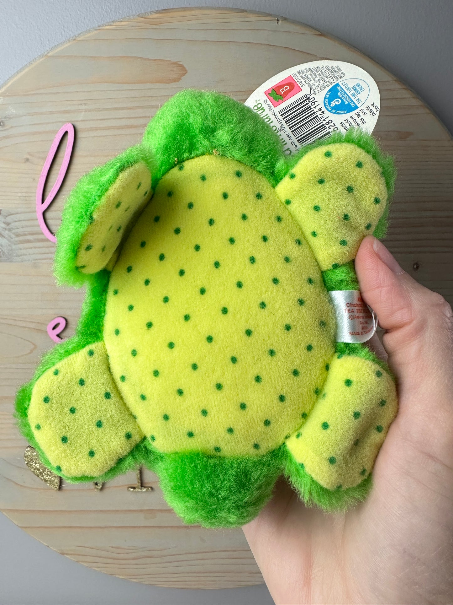 1982 Kenner Strawberry Shortcake Tea Time Turtle Plush with Tag *Berry Vault*