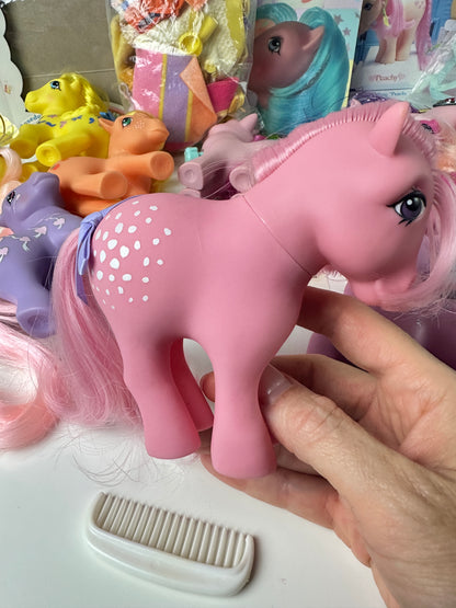 1980s G1 My Little Pony Lot with Accessories & Guide *Berry Vault*