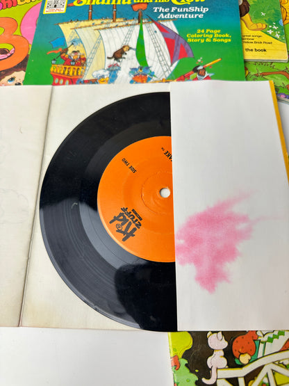 1980s Cartoon Books - Strawberry Shortcake, Rainbow Brite, Shamu, Monchhichi & More (Records Included)