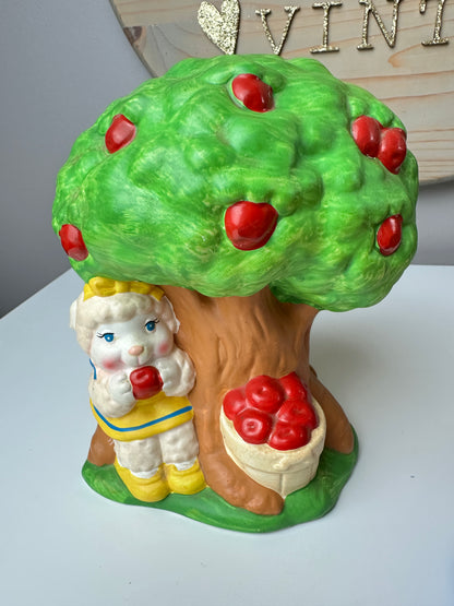 1984 Get Along Gang Woolma Lamb Picking Apples Ceramic Bank