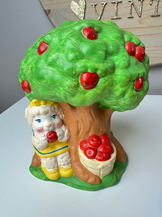 1984 Get Along Gang Woolma Lamb Picking Apples Ceramic Bank