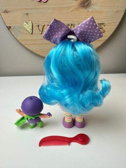 1985 Kenner Strawberry Shortcake Plum Puddin' with Plum Berrykin Doll *Berry Vault*
