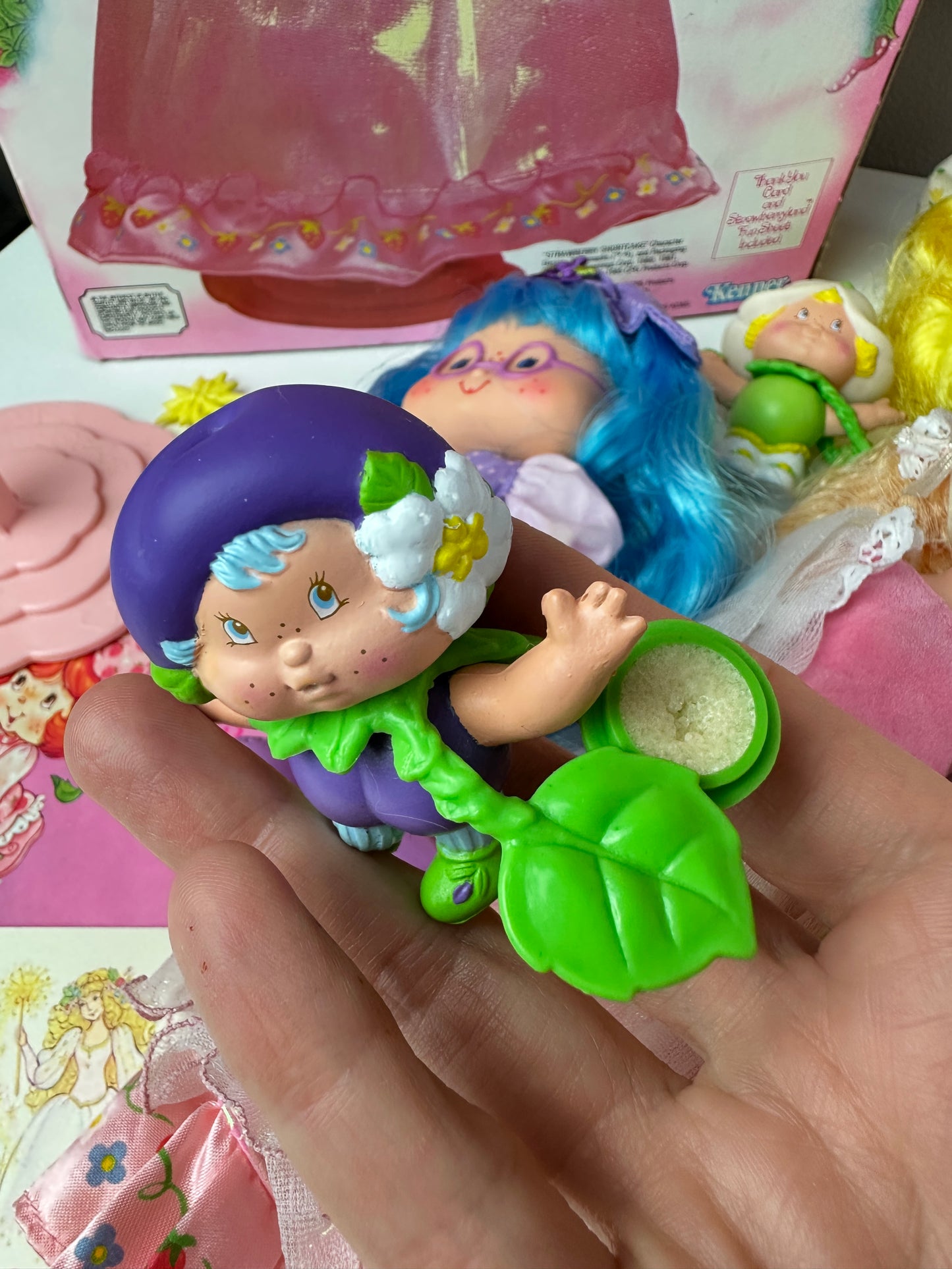 1985 Kenner Strawberry Shortcake COMPLETE Berrykin Doll Collection *Berry Vault*