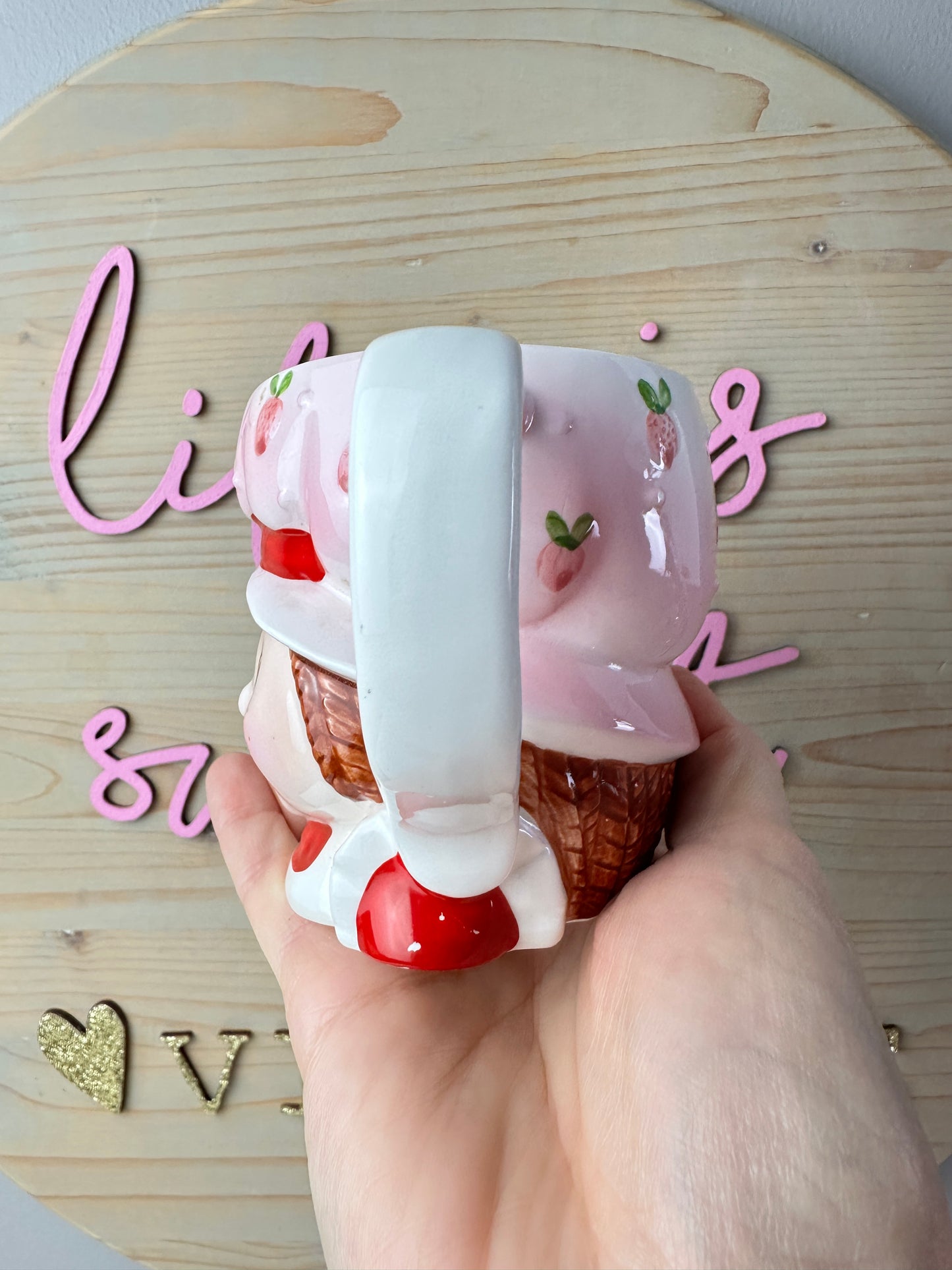 1983 AGC Strawberry Shortcake Figural Head Porcelain Mug