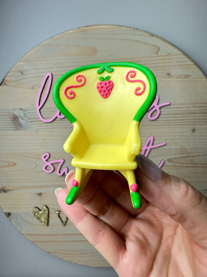 1984 Kenner Strawberry Shortcake Reading in a Rocking Chair Deluxe Miniature *Chair Only*