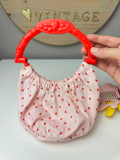 1980s Kenner Preschool Strawberry Shortcake Berry Grown Up Purse Playset