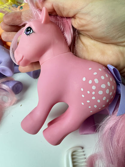 1980s G1 My Little Pony Lot with Accessories & Guide *Berry Vault*