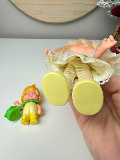 1985 Kenner Strawberry Shortcake Banana Twirl with Banana Berrykin Doll