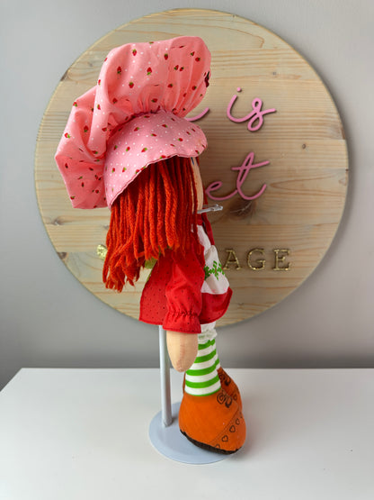 1980 Kenner JCPenney Strawberry Shortcake Rag Doll with Necklace