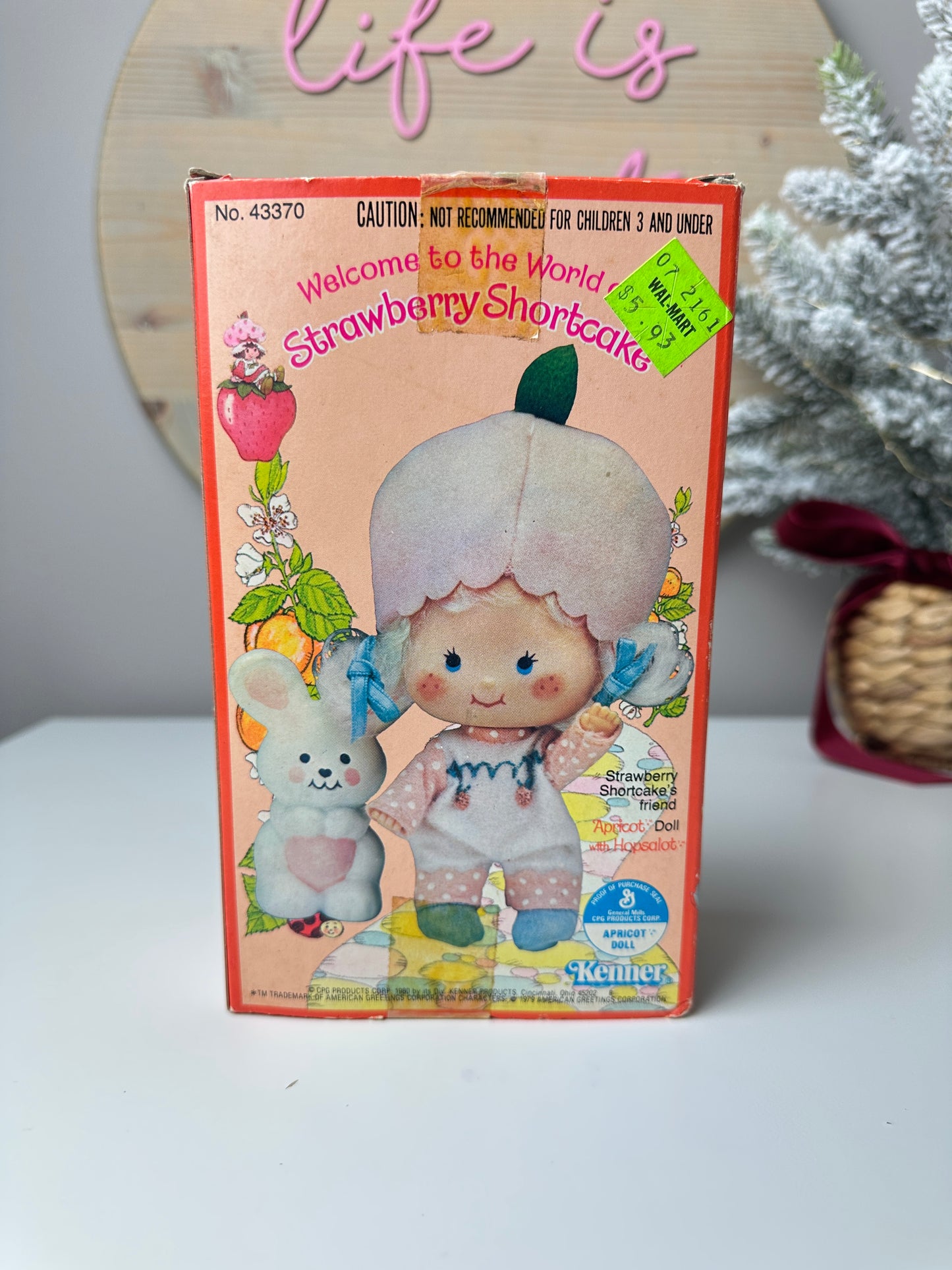 1980 Kenner Strawberry Shortcake Apricot with Hopsalot Doll MIB