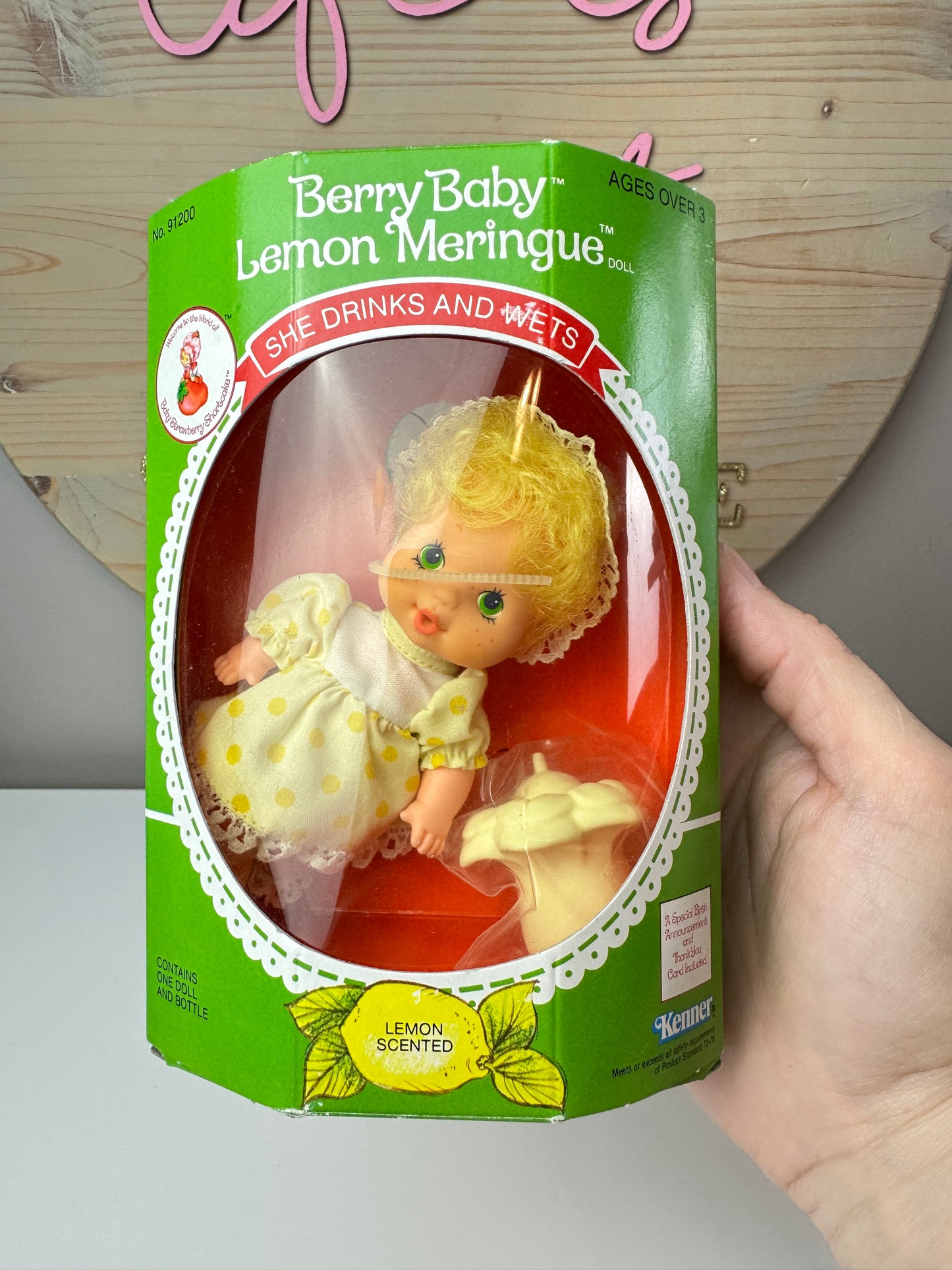 1984 Kenner Strawberry Shortcake Lemon Meringue Berry Baby MIB
