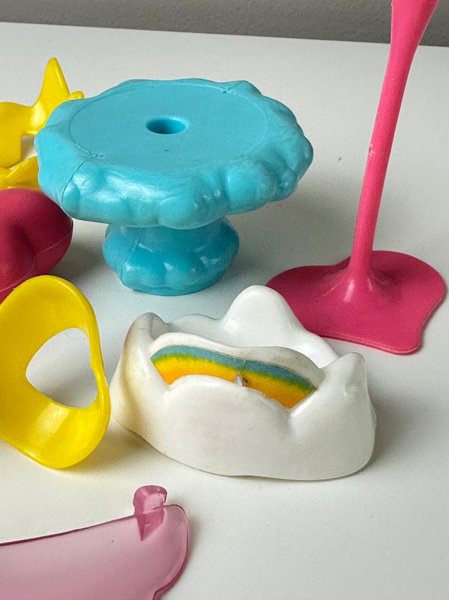1980s Kenner Care Bears Cloud Mobile Car & Care A Lot Playset Pieces