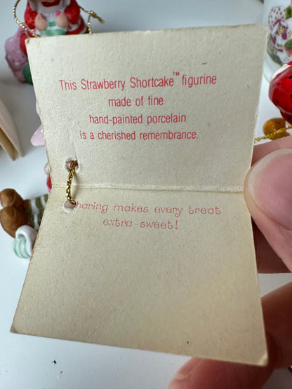 1980s Strawberry Shortcake Designer's Collection Porcelain Figurine "Sweet Treats" with Tag