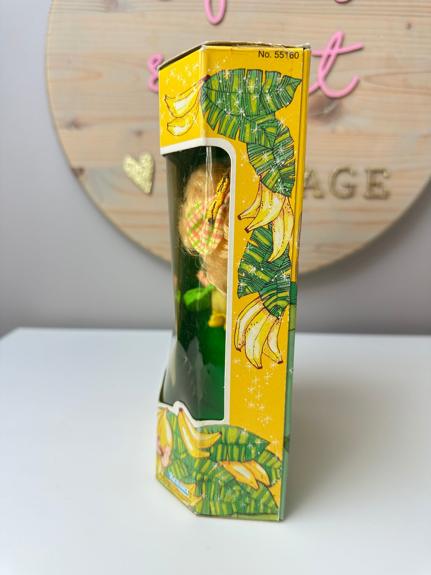 1985 Kenner Strawberry Shortcake Banana Twirl with Banana Berrykin Doll MIB *Berry Vault*