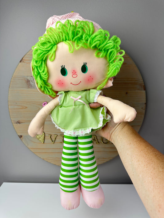 1983 Kenner Strawberry Shortcake Lime Chiffon Rag Doll *Berry Vault*
