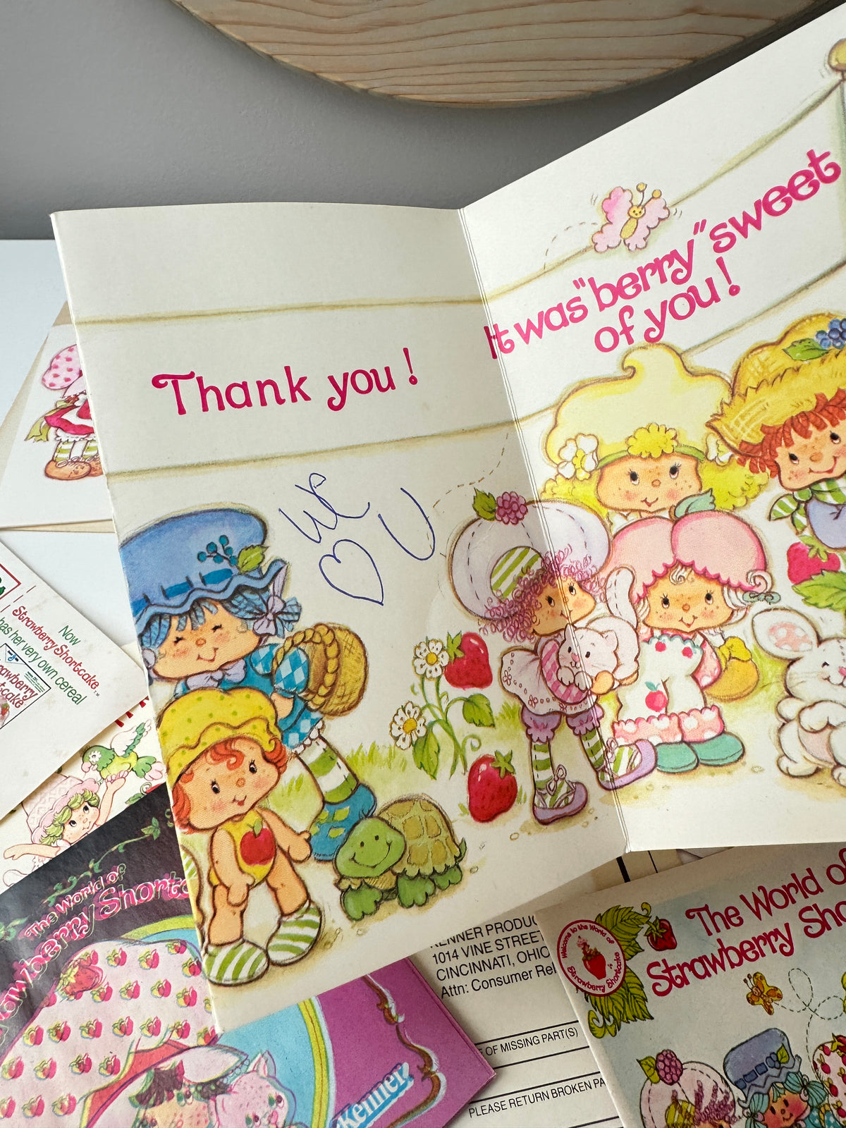 1980s Kenner Strawberry Shortcake Catalog and Card Lot
