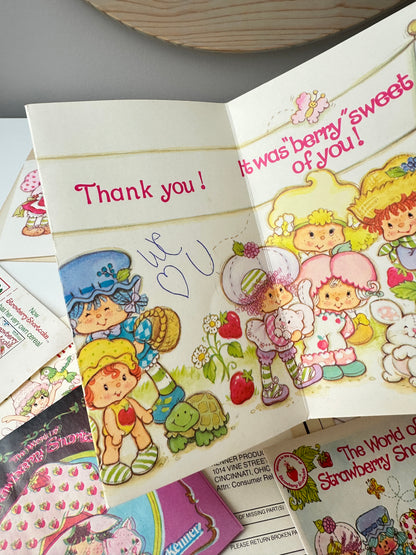 1980s Kenner Strawberry Shortcake Catalog and Card Lot