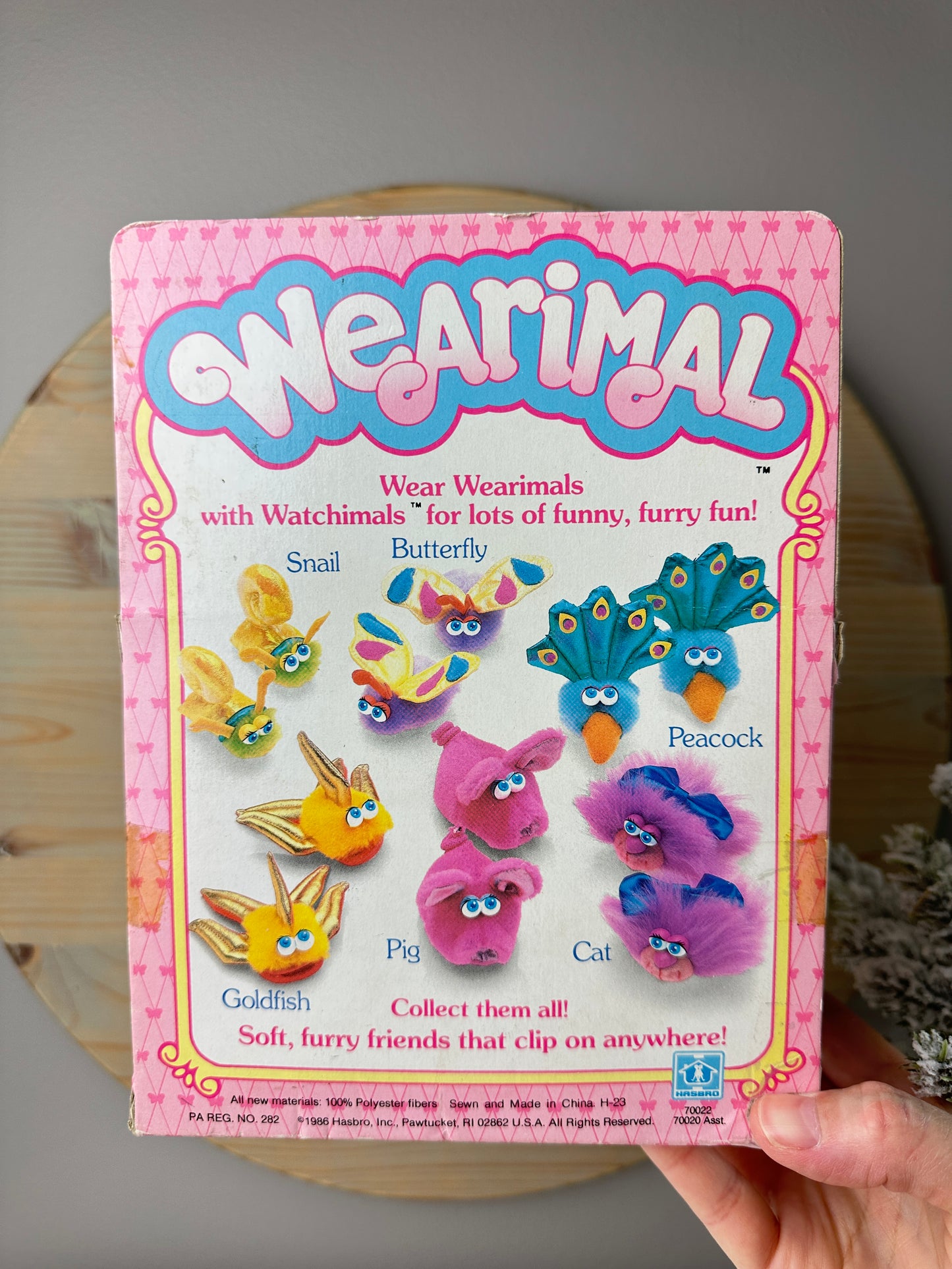 1986 Hasbro Wearimals Butterflies MIB