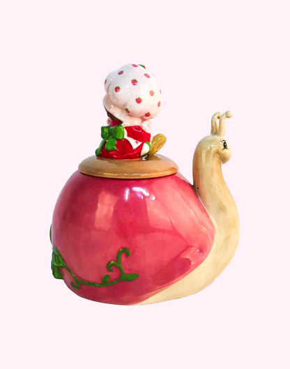 Strawberry Shortcake Berry Snail Cookie Jar