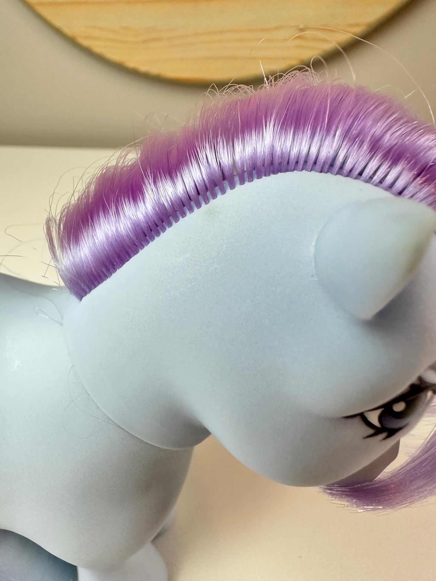 1980s Hasbro My Little Pony Concave Foot Blue Belle