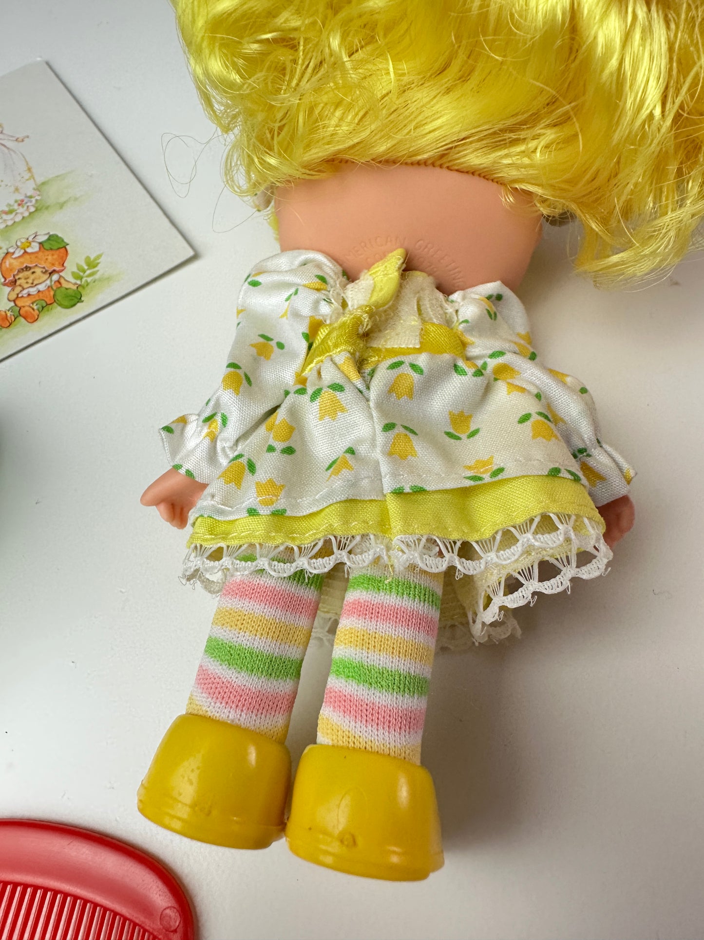 1985 Kenner Strawberry Shortcake Mint Tulip Berrykin Doll with Mint Berrykin *Berry Vault*