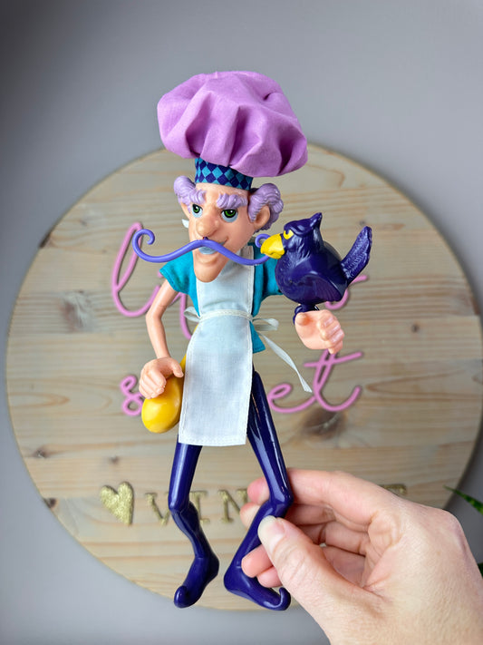 1981 Kenner Strawberry Shortcake Purple Pieman with Berry Bird Villain Doll