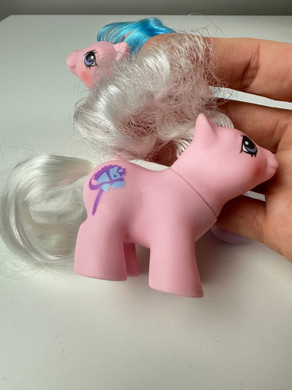 1987 Hasbro G1 My Little Pony Newborn Twins Sticky & Sniffles