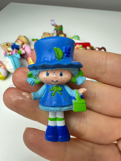 1980s Kenner Strawberry Shortcake Blueberry Muffin with a Berry Basket Miniature PVC