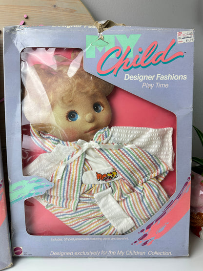 1980s Mattel My Child Doll Outfits NRFB [Lot of 2]