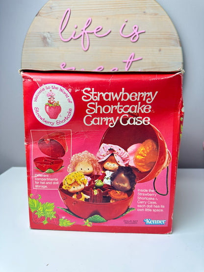 1980 Kenner Strawberry Shortcake Strawberry Shaped Doll Carry Case MIB