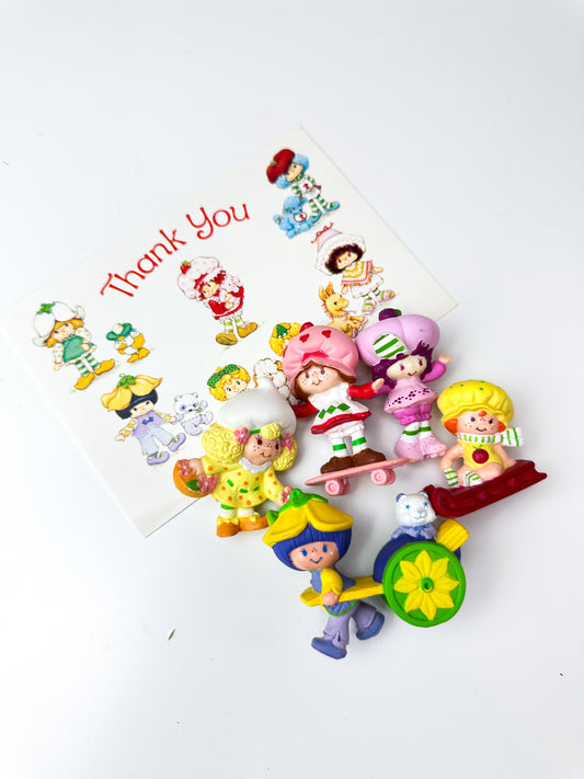 1980s Kenner Strawberry Shortcake Miniature Mini PVC Figures Starter Lot #6