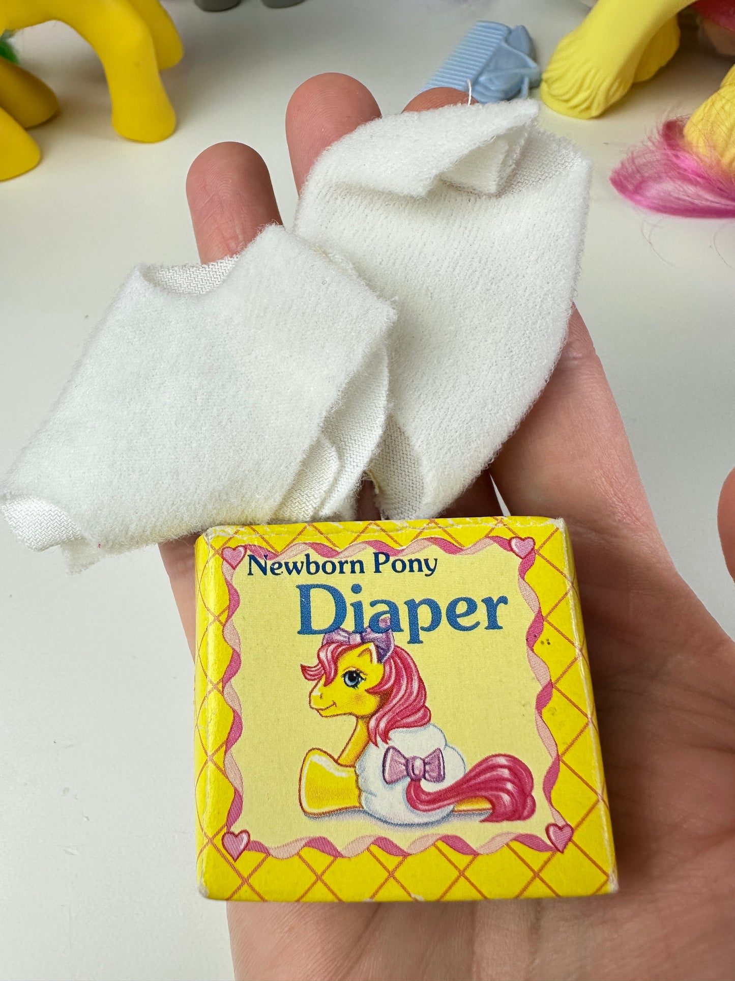 1980s Hasbro My Little Pony Milkweed & Tumbleweed Newborn Twins with Accessories