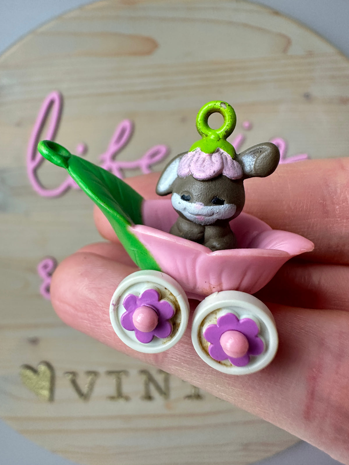 1980s Hasbro Charmkins Bunny Bunch with the Petal Pusher