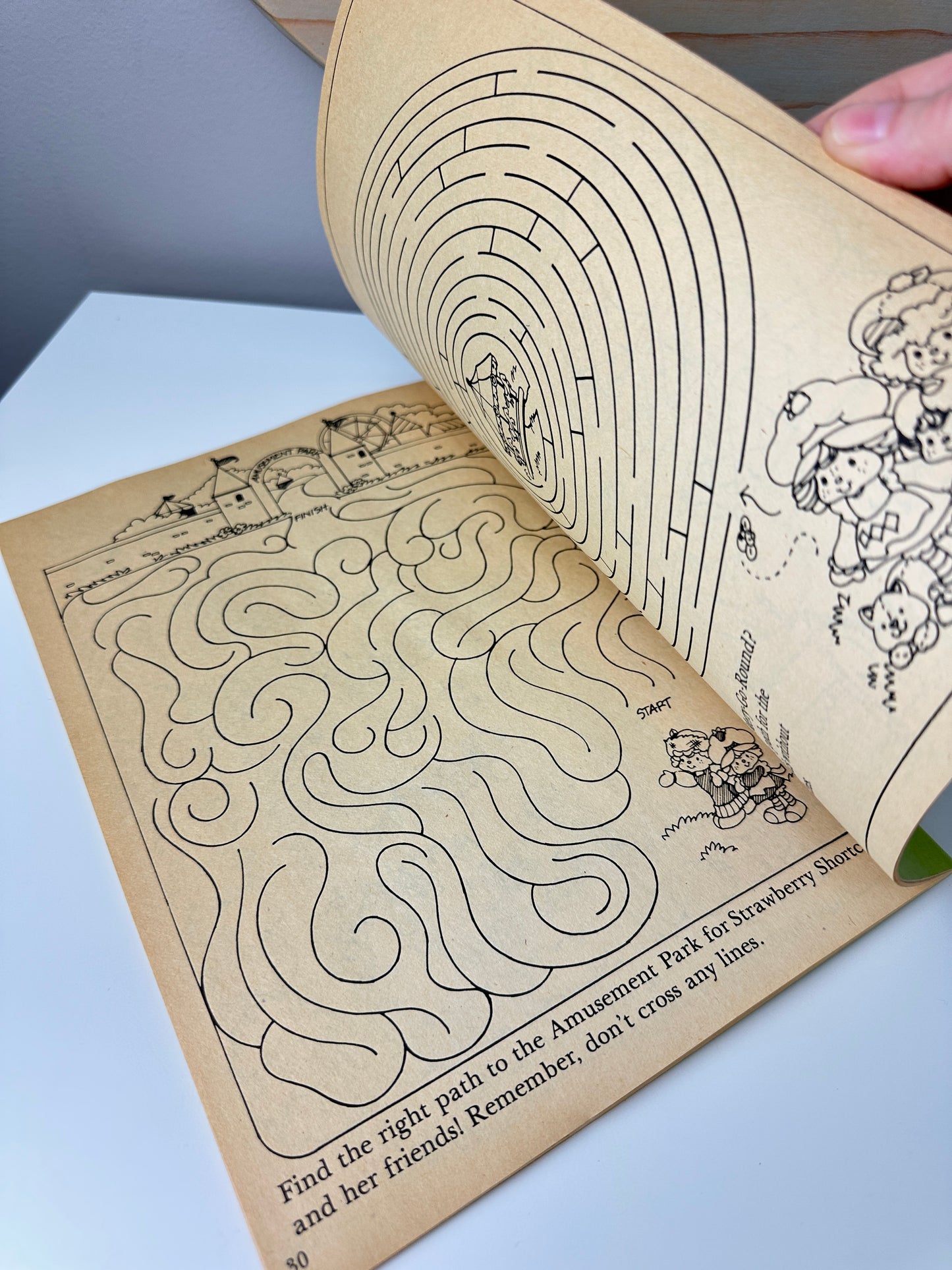 1982 Happy House AGC Strawberry Shortcake Book of Mazes Coloring & Activity Book
