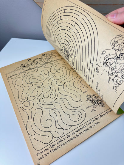 1982 Happy House AGC Strawberry Shortcake Book of Mazes Coloring & Activity Book