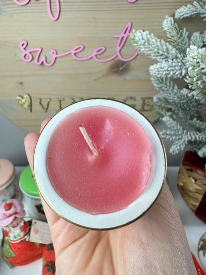 1980s Strawberry Shortcake Guild House Porcelain Candle Unused Pink