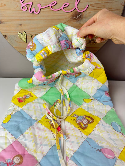 1980s Cabbage Patch Kids Doll Hooded Sleeping Bag Sack w/ Zipper