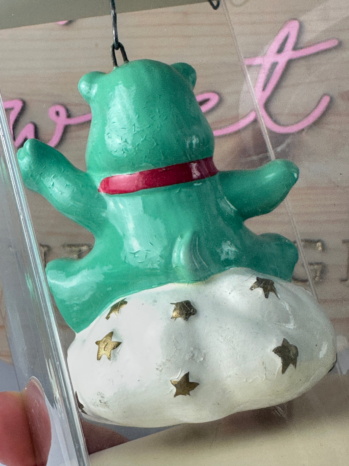1984 AGC Care Bears Wishes & Dreams Wish Bear Ornament MIB