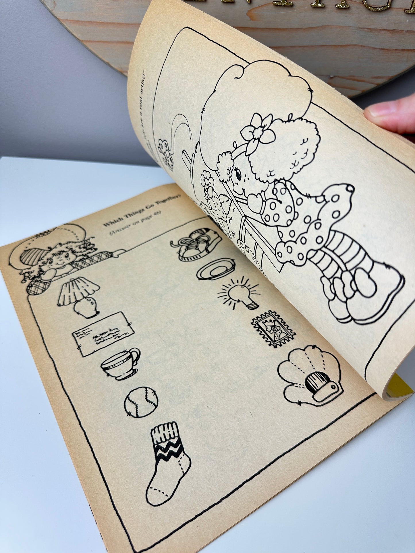 1982 Happy House AGC Strawberry Shortcake Busy Book Coloring & Activity Book