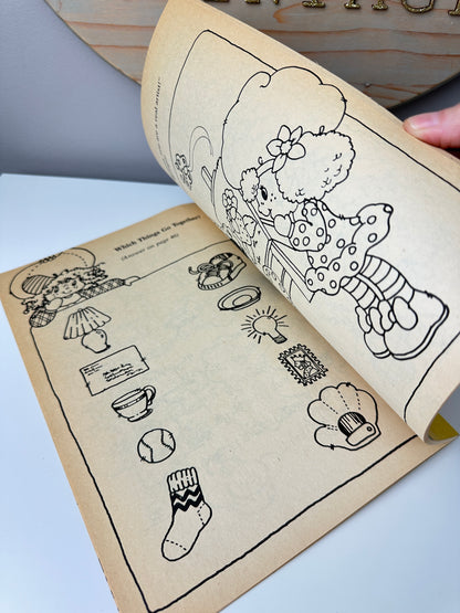 1982 Happy House AGC Strawberry Shortcake Busy Book Coloring & Activity Book