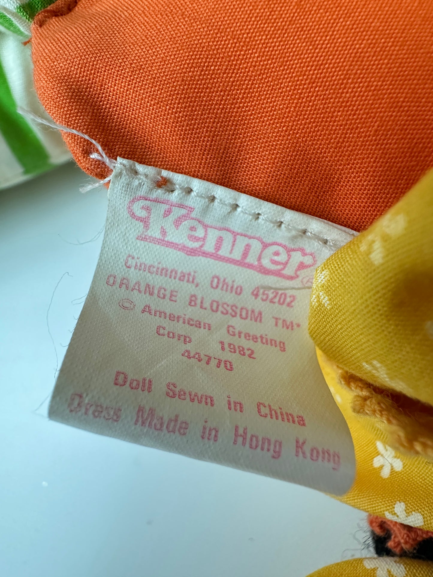 1982 Kenner Strawberry Shortcake Orange Blossom Rag Doll *Berry Vault*